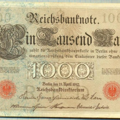 A 508 BANCNOTA-GERMANIA -1000 MARK -ANUL 1910 -SERIA 5358417-starea care se vede