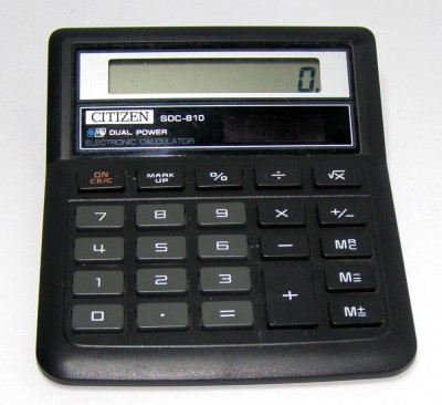 Calculator solar vintage Citizen SDC-810(319) foto