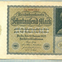 A 533 BANCNOTA-GERMANIA-10000 MARK-ANUL 1922-SERIA 006784-starea care se vede