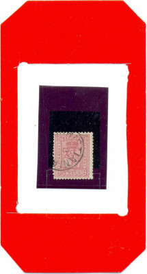 NOR-03=NORVEGIA 1867,Timbru de culoare rosa,cu valoarea de 8 skill,stampilat foto