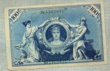 A 545 BANCNOTA-GERMANIA -100 MARK -ANUL 1908-SERIA 3303821 -starea care se vede