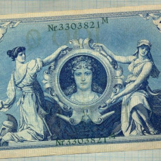 A 545 BANCNOTA-GERMANIA -100 MARK -ANUL 1908-SERIA 3303821 -starea care se vede