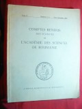 Rapoartele Sedintelor Academiei de Stiinte ale Romaniei 1940 -lb.franceza