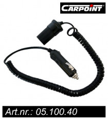 Prelungitor bricheta auto Carpoint 12/24V 5A cu cablu de 3 metri foto