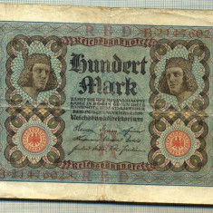 A 542 BANCNOTA-GERMANIA -100 MARK -ANUL 1920-SERIA 21476023 -starea care se vede