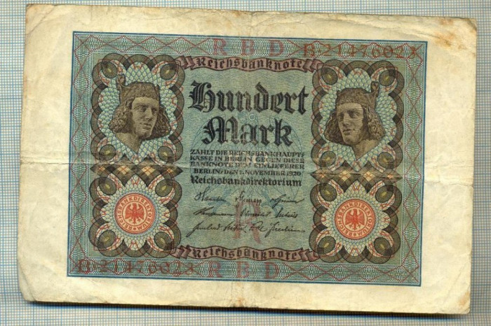 A 542 BANCNOTA-GERMANIA -100 MARK -ANUL 1920-SERIA 21476023 -starea care se vede