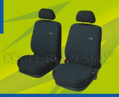 Huse scaune auto tip maieu fata Graphite Airbag, 2 bucati foto