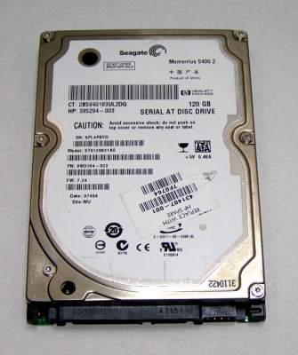 Hard Disk Seagate 2.5 inch 120 Gb 5400rpm SATA(664) foto