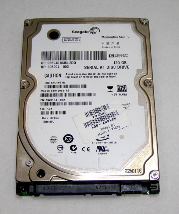 Hard Disk Seagate 2.5 inch 120 Gb 5400rpm SATA(664)