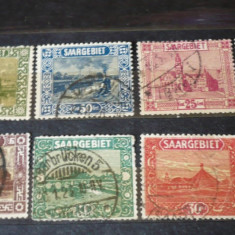 GERMANIA (SAARGEBIET) 1926 – VEDERI URBANE, timbre stampilate F145
