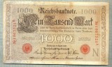 A 512 BANCNOTA-GERMANIA -1000 MARK -ANUL 1910 -SERIA 1967521-starea care se vede