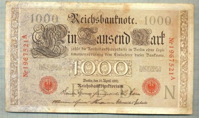 A 512 BANCNOTA-GERMANIA -1000 MARK -ANUL 1910 -SERIA 1967521-starea care se vede foto