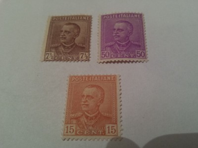 italia 1928 emanuel/ 3 v. nestampilate MH/ 40 euro foto