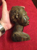 STATUETA AFRICANA - LEMN ABANOS - Cap de barbat african - Sculptata manual !, Africa