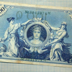 A 550 BANCNOTA-GERMANIA -100 MARK -ANUL 1908-SERIA 3941978 -starea care se vede