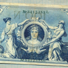 A 549 BANCNOTA-GERMANIA -100 MARK -ANUL 1908-SERIA 8412355 -starea care se vede