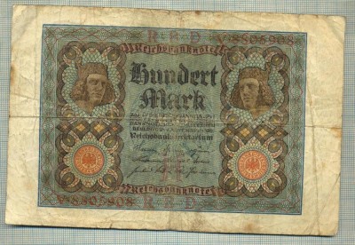 A 539 BANCNOTA-GERMANIA -100 MARK -ANUL 1920-SERIA 8805908 -starea care se vede foto