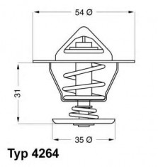 Termostat Vw Golf 3 Vento Audi 80 A6 Seat Cordoba 87?C foto