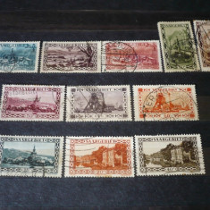 GERMANIA (SAARGEBIET) 1926 – ZIUA CONSTRUCTORILOR, timbre stampilate, B31
