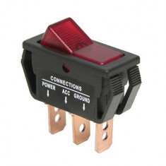 Intrerupator auto Carpoint 12V 20A On/Off 11,60 x 30,90 mm cu 3 papuci electrici foto