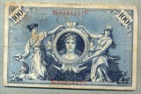 A 546 BANCNOTA-GERMANIA -100 MARK -ANUL 1908-SERIA 9896447 -starea care se vede, Europa