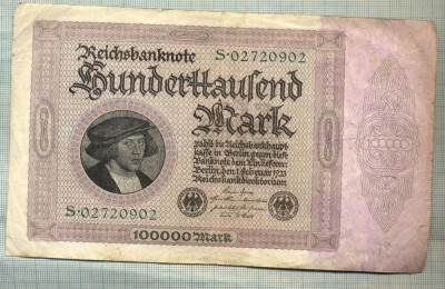 A 526 BANCNOTA-GERMANIA-100000 MARK-ANUL 1923-SERIA 02720902-starea care se vede foto