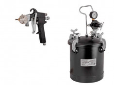 Pistol de vopsit pneumatic cu rezervor sub presiune 10 L Raider Power Tools RD-PT02 foto