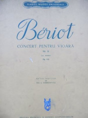 Concert pentru vioara Nr. 9 La minor Op. 104 (partituri) - Beriot - fara stima foto