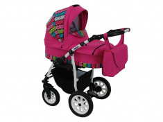 Carucior copii 3 in 1 MyKids Germany Roz Color foto