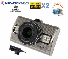 Camera Auto Dubla,Procesor NT96663,Sony IMX322,Full HD fata/spate,LDWS foto