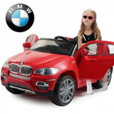 Masinuta BMW X6 cu acumulator si telecomanda pentru copii Ramiz Rosu foto