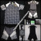 SET 2in1 VARA GEN FIRMA HUGO BOSS BARBATI TRICOU BERMUDE ALB NEGRU SPORT PLAJA