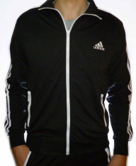 Trening Adidas Negru - logo actual trening slim fit trening barbat trening negru foto