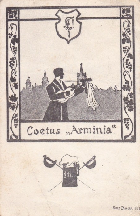SIBIU , COETUS ARMINIA , KURT BINORD , 1923