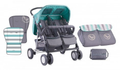 Carucior sport gemeni Twin Bertoni Grey and Green foto