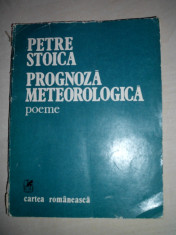 PETRE STOICA (dedicatie/semnatura) PROGNOZA METEOROLOGICA,1981 foto