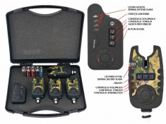 Set Statie 4 Avertizoare wireless TLI 22 + Receptor Baracuda Spider Edition 9v foto