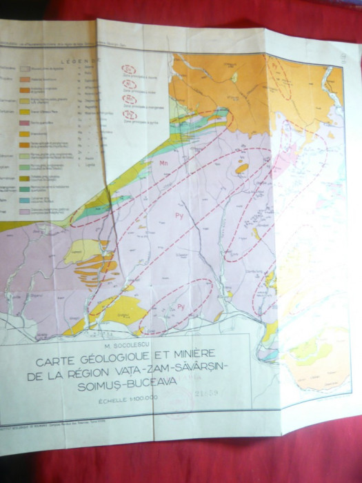 M.Socolescu - Harta Geologica si Miniera a Regiunii Vata-Zam-Savarsin-Soimus