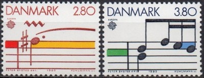 Danemarca 1985 - cat.nr.839-40 neuzat,perfecta stare foto