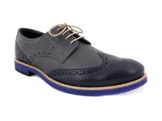 Pantofi Oxford Arthur Gri - Blue foto