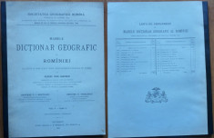 Marele dictionar geografic al Romaniei , volumul 5 , fasciculele 1 - 3 , 1902 foto