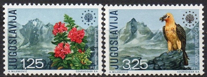 Jugoslavia 1970 - cat.nr.1291-2 neuzat,perfecta stare