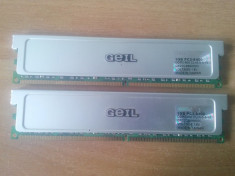 Kit Dual Chanel Memorie Ram Geil 2 GB (2X1) DDR2 800Mhz Desktop. foto