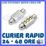 BEC AUTO LED LEDURI - SOFIT FESTOON C5W 36 mm - CREE 9W CANBUS FARA EROARE, Volkswagen