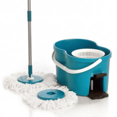 Magic Mop Rotativ 360 grade cu Galeata Stoarcere cu Pedala+rezerva cadou foto