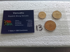 Set lot 3 monede UNC Vanuatu 1999 si 2002 1 2 si 5 vatu numismatica monede vechi foto