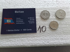 lot 3 monede UNC Belize 1 5 si 10 cents 2007 2006 si 2000 numismatica bani vechi foto