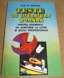 TESTE de Literatura Romana - Prof. N. Chirvase