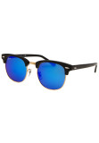 Ochelari de soare Ray Ban Club Master RB3016 901/17 albastru oglinda, Unisex, Protectie UV 100%, Metal