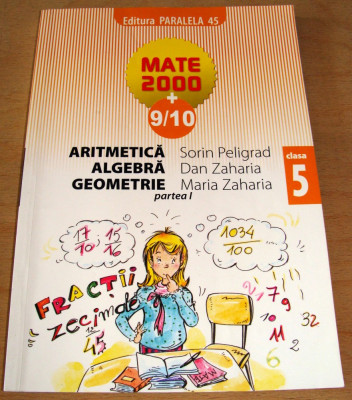 MATE 2000 + 9/10 Aritmetica - Algebra - Geometrie / clasa a V a foto